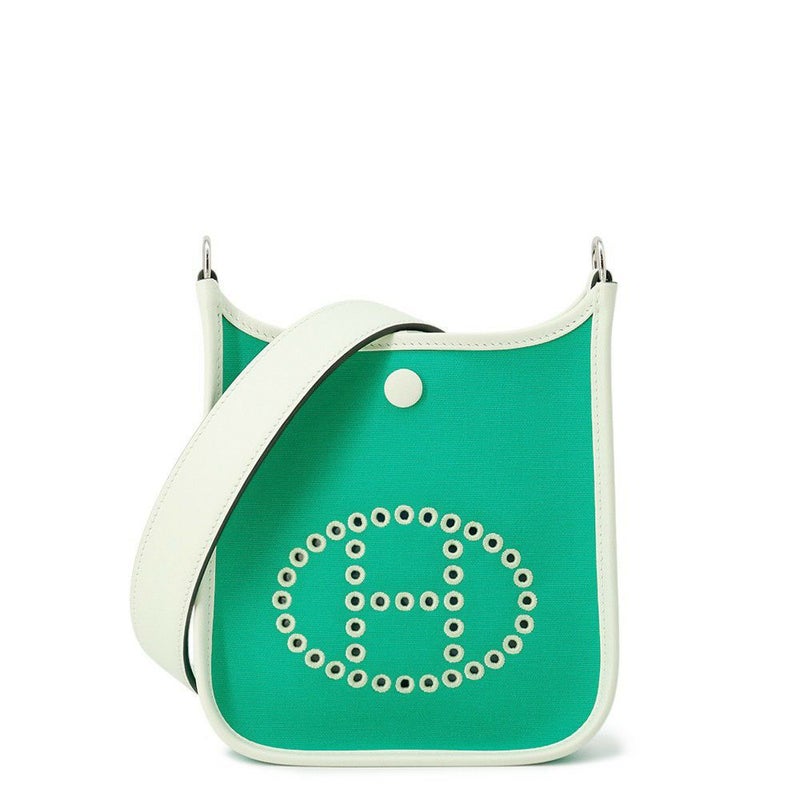 エルメス ワンショルダー ネオ エブリンTPM  ミント/ブルーアズテック/ヴェールフィズ/シルバー金具 トワルオフィシエ/スイフト W刻印