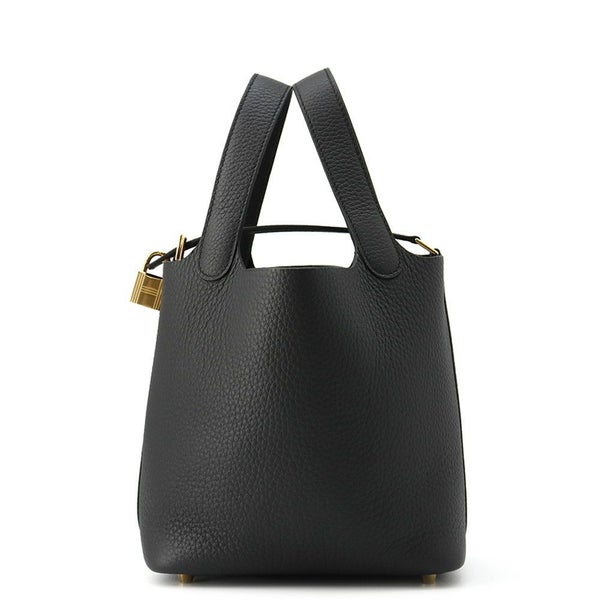 エルメス ハンドバッグ ピコタンロックPM ブラック/ゴールド金具 トリヨンクレマンス K刻印 HERMES トートバッグ 黒