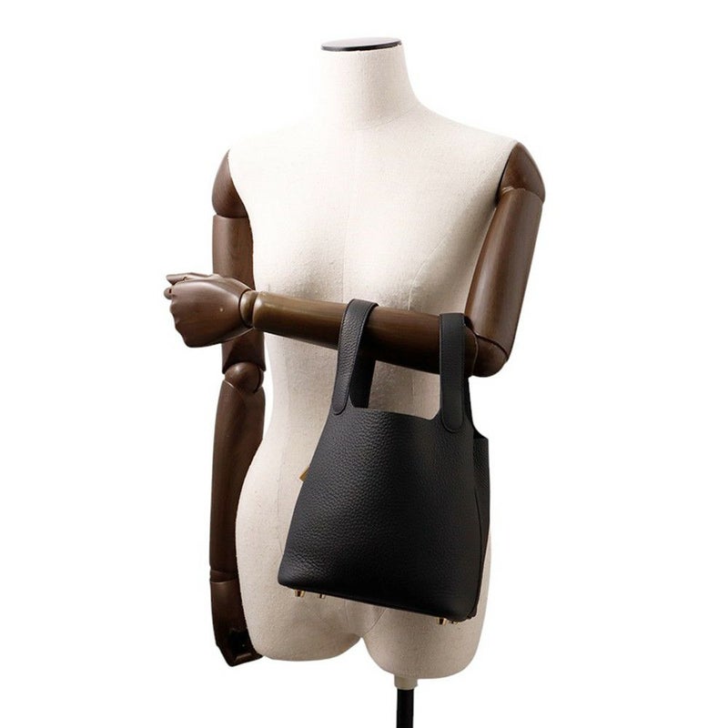 エルメス ハンドバッグ ピコタンロックPM ブラック/ゴールド金具 トリヨンクレマンス K刻印 HERMES トートバッグ 黒