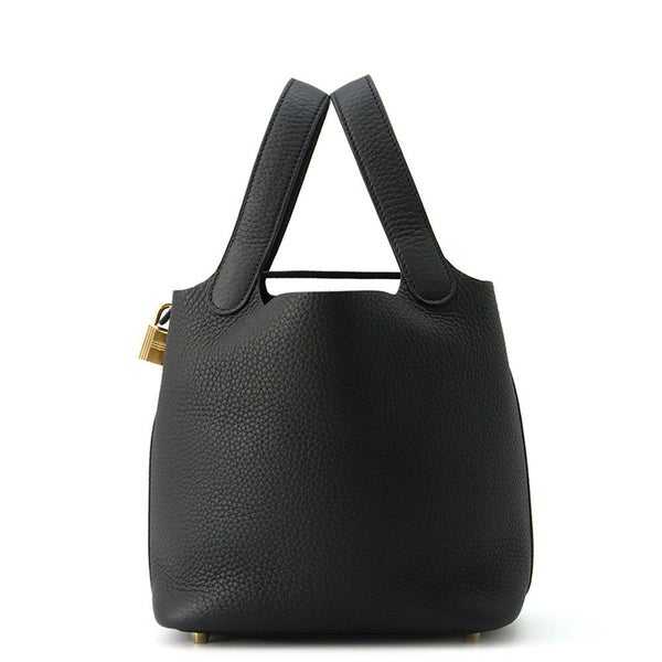 エルメス ハンドバッグ ピコタンロックPM ブラック/ゴールド金具 トリヨンクレマンス K刻印 HERMES トートバッグ 黒