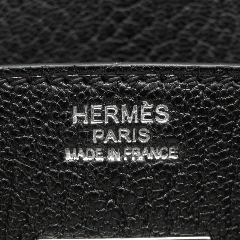 エルメス バーキン30 ブラック/シルバー金具 シェブルミゾル U刻印 HERMES Birkin ハンドバッグ 黒