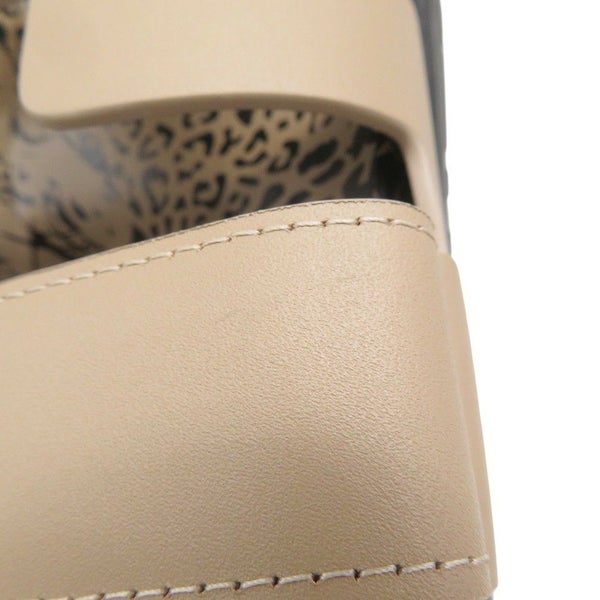 エルメス サンダル シプレ カーフレザー レディースサイズ36 HERMES 靴 レオパード柄 ヒョウ