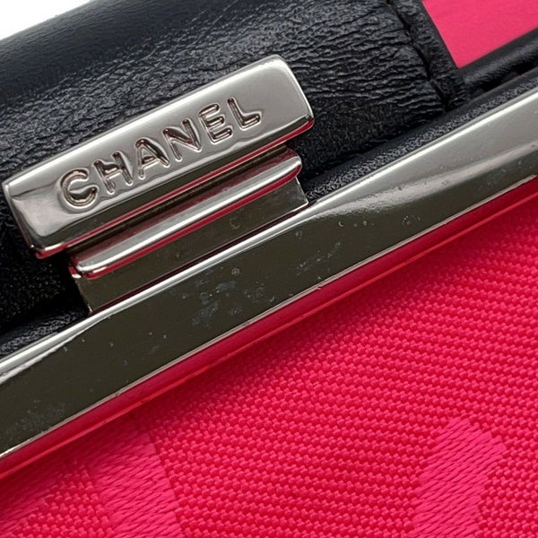 シャネル 二つ折り財布 カンボンライン レザー A26720 CHANEL 財布 黒