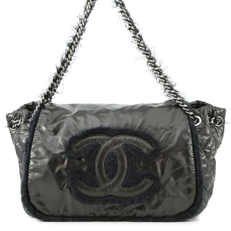 シャネル チェーンショルダーバッグ ココマーク マトラッセ ナイロン A49697 CHANEL