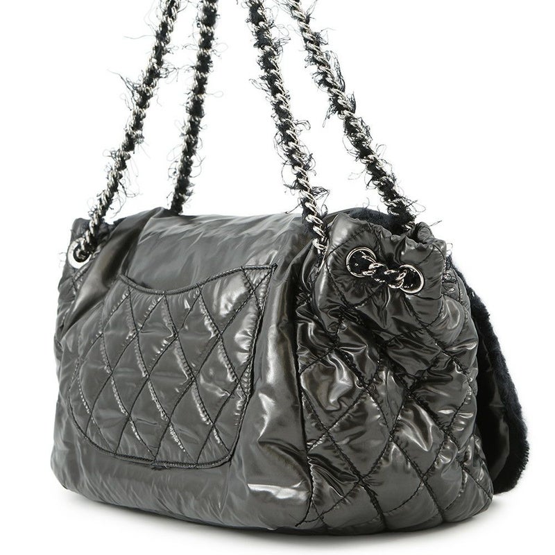 シャネル チェーンショルダーバッグ ココマーク マトラッセ ナイロン A49697 CHANEL