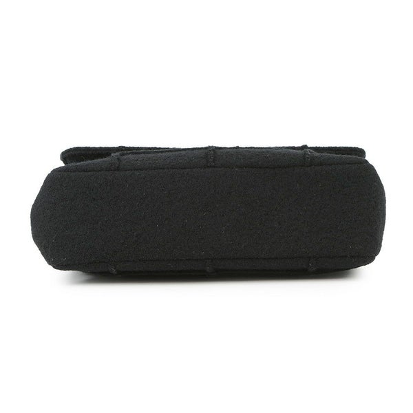 シャネル チェーンショルダーバッグ 2.55 チョコバー フェルト A37590 CHANEL 黒