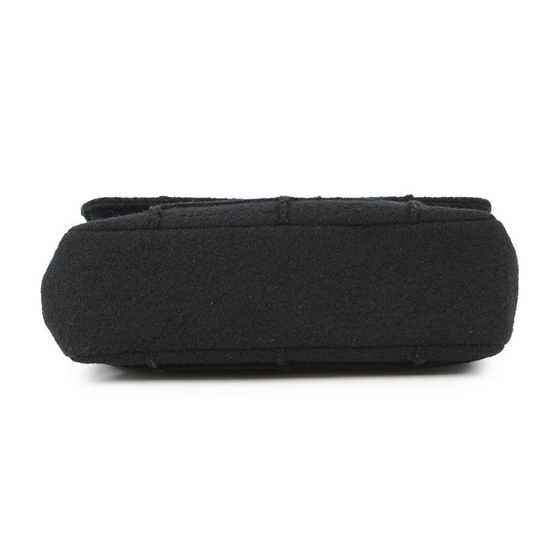 シャネル チェーンショルダーバッグ 2.55 チョコバー フェルト A37590 CHANEL 黒