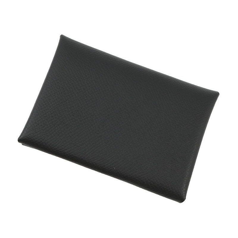 エルメス コインケース カルヴィ デュオ ブラック/シルバー金具 エプソン W刻印 黒
