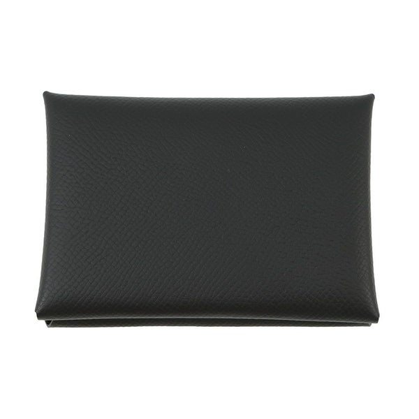 エルメス コインケース カルヴィ デュオ ブラック/シルバー金具 エプソン W刻印 黒