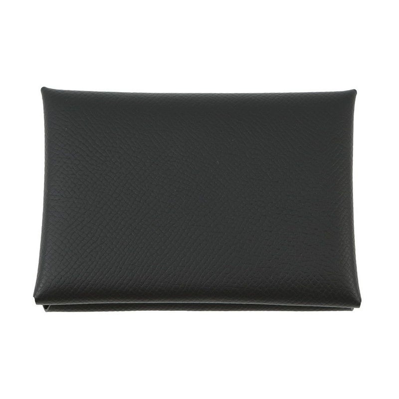 エルメス コインケース カルヴィ デュオ ブラック/シルバー金具 エプソン W刻印 黒