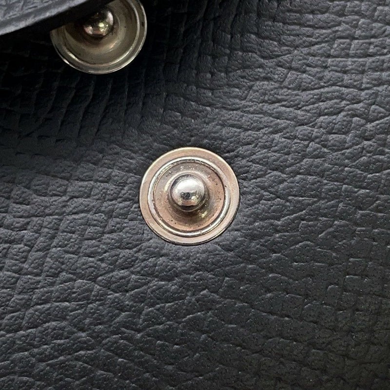 エルメス コインケース カルヴィ デュオ ブラック/シルバー金具 エプソン W刻印 黒