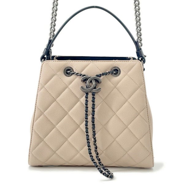 シャネル ハンドバッグ マトラッセ ココマーク CCバケット キャビアスキン A93354 2way