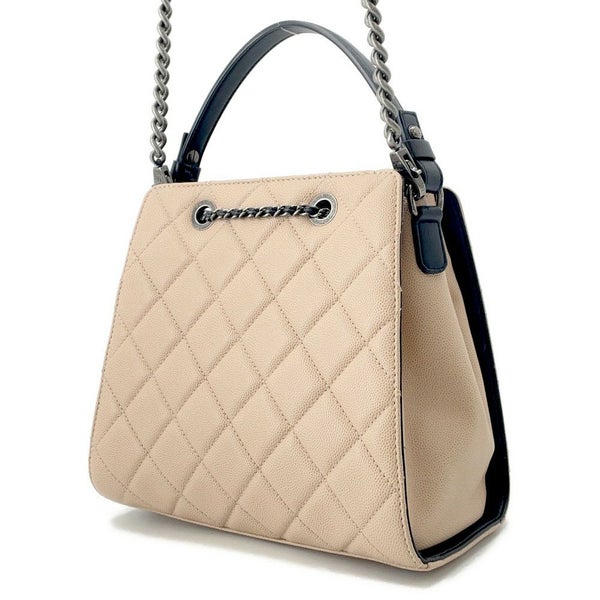 シャネル ハンドバッグ マトラッセ ココマーク CCバケット キャビアスキン A93354 2way