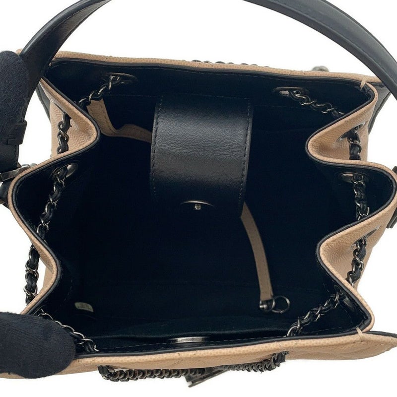 シャネル ハンドバッグ マトラッセ ココマーク CCバケット キャビアスキン A93354 2way