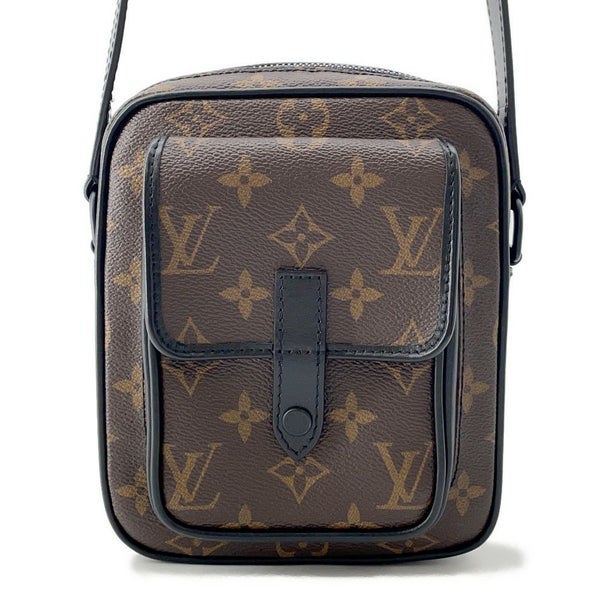 ルイヴィトン ショルダーバッグ モノグラム・マカサー クリストファー・ウエアラブル ウォレット M69404 LOUIS VUITTON 黒