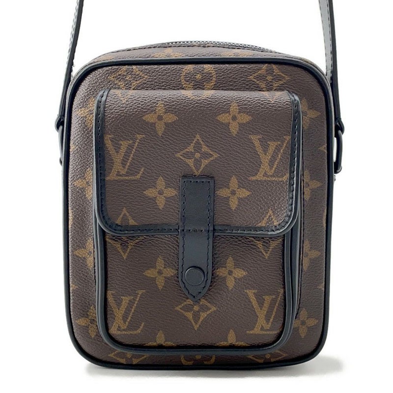 ルイヴィトン ショルダーバッグ モノグラム・マカサー クリストファー・ウエアラブル ウォレット M69404 LOUIS VUITTON 黒