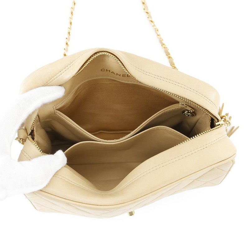 シャネル チェーンショルダーバッグ マトラッセ ココマーク タッセル ラムスキン CHANEL ヴィンテージ