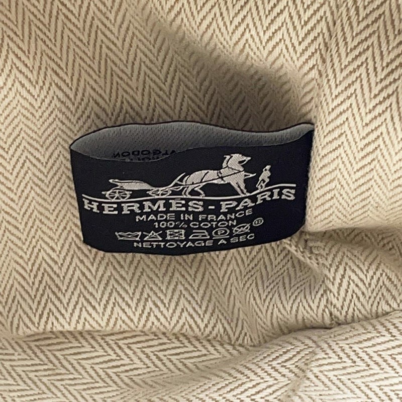 エルメス ポーチ ブリッド・ア・ブラックPM ベージュ/シルバー金具 キャンバス HERMES バッグ 小物入れ