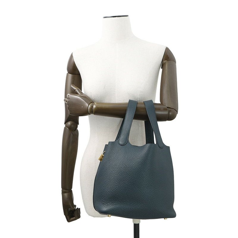 エルメス ハンドバッグ ピコタンロックMM ヴェールシプレス/ゴールド金具 トリヨンクレマンス B刻印