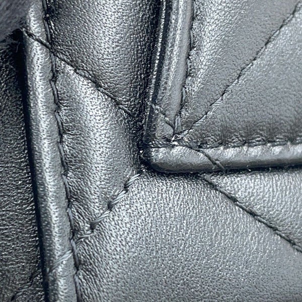 シャネル チェーンショルダーバッグ ココハンドル マトラッセ マイクロ ラムスキン ラインストーン AP4245 2way 黒