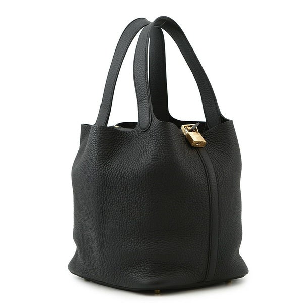 エルメス ハンドバッグ ピコタンロックMM ブラック/ゴールド金具 トリヨンクレマンス K刻印 黒