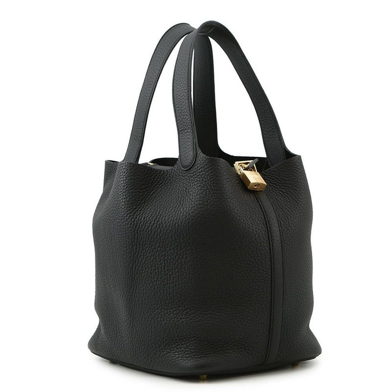 エルメス ハンドバッグ ピコタンロックMM ブラック/ゴールド金具 トリヨンクレマンス K刻印 黒