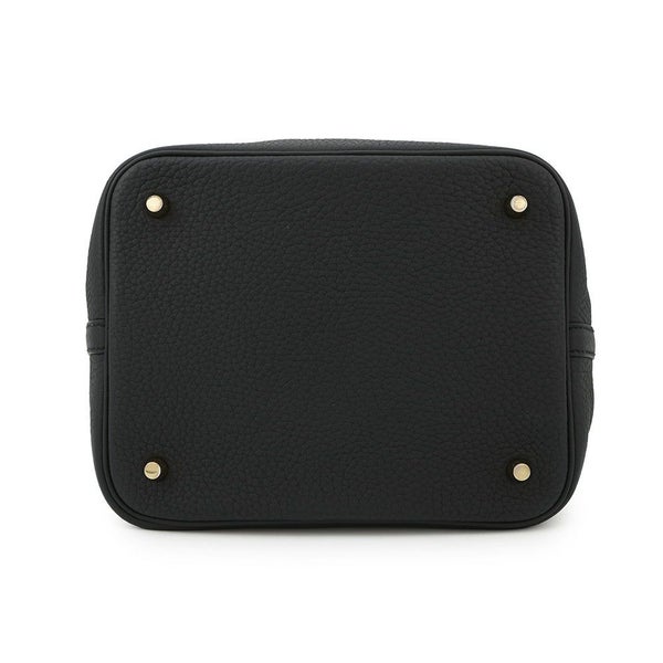 エルメス ハンドバッグ ピコタンロックMM ブラック/ゴールド金具 トリヨンクレマンス K刻印 黒