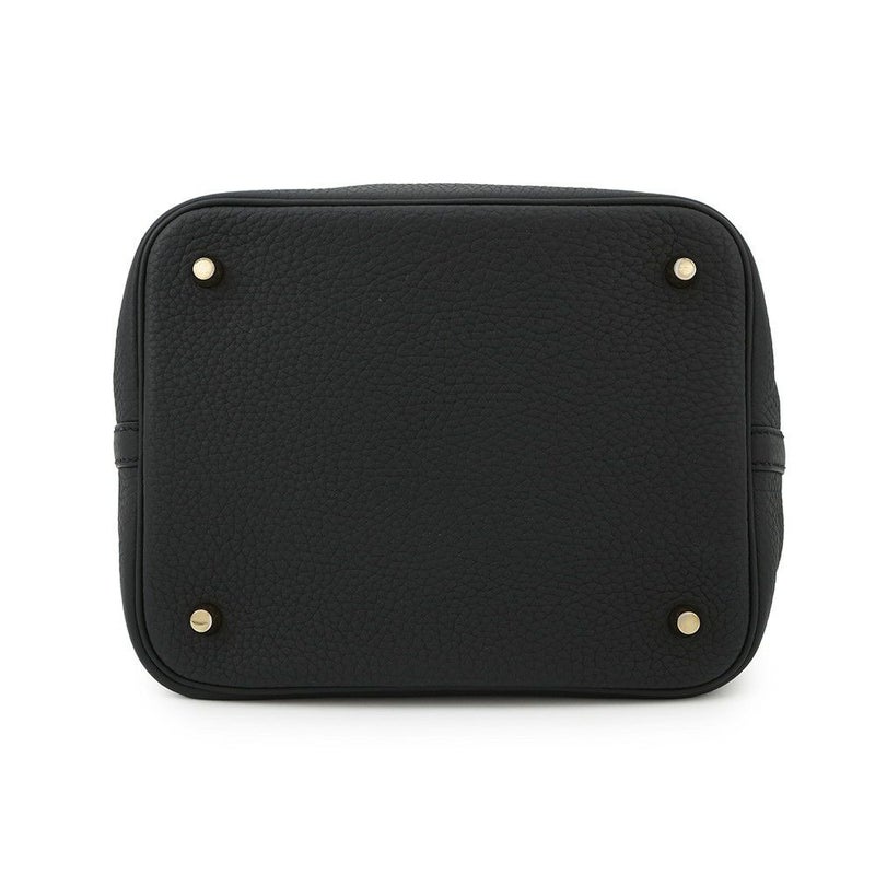 エルメス ハンドバッグ ピコタンロックMM ブラック/ゴールド金具 トリヨンクレマンス K刻印 黒