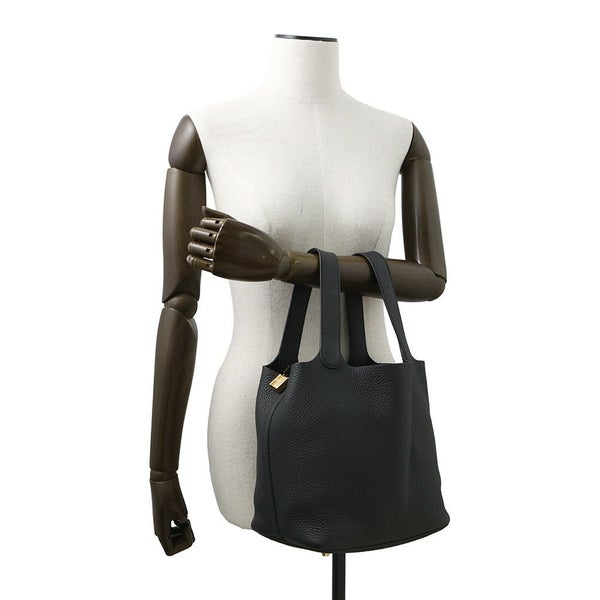 エルメス ハンドバッグ ピコタンロックMM ブラック/ゴールド金具 トリヨンクレマンス K刻印 黒