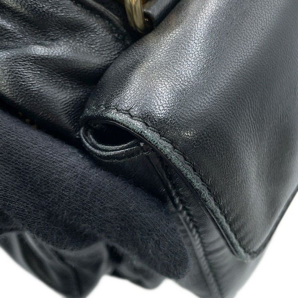 ミュウミュウ ハンドバッグ レザー 5BB150 MIUMIU 2way 黒