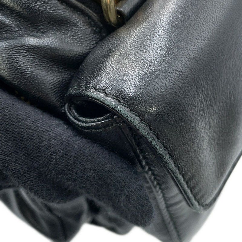 ミュウミュウ ハンドバッグ レザー 5BB150 MIUMIU 2way 黒