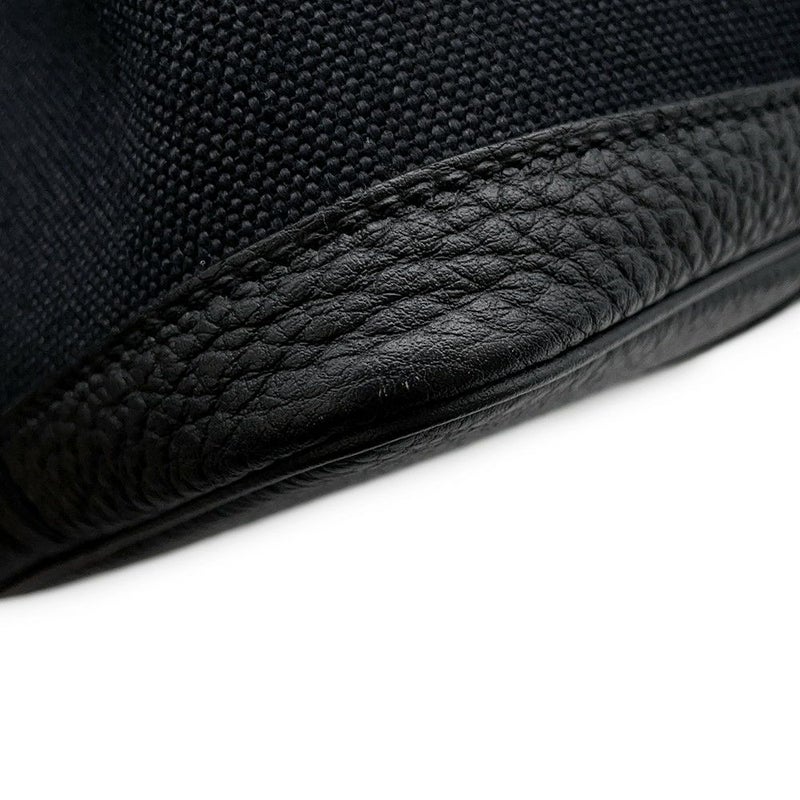 エルメス トートバッグ ガーデンパーティTPM ブラック/シルバー金具 トワルミリタリー/ネゴンダ W刻印 黒