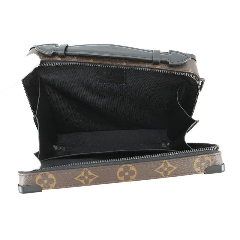 ルイヴィトン ショルダーバッグ モノグラム・マカサー ハンドル・ソフトトランク M45935 黒 ブラック