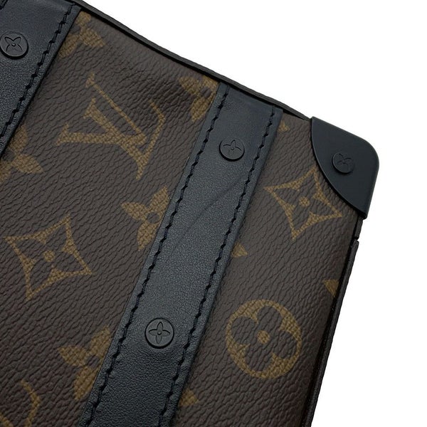 ルイヴィトン ショルダーバッグ モノグラム・マカサー ハンドル・ソフトトランク M45935 黒 ブラック