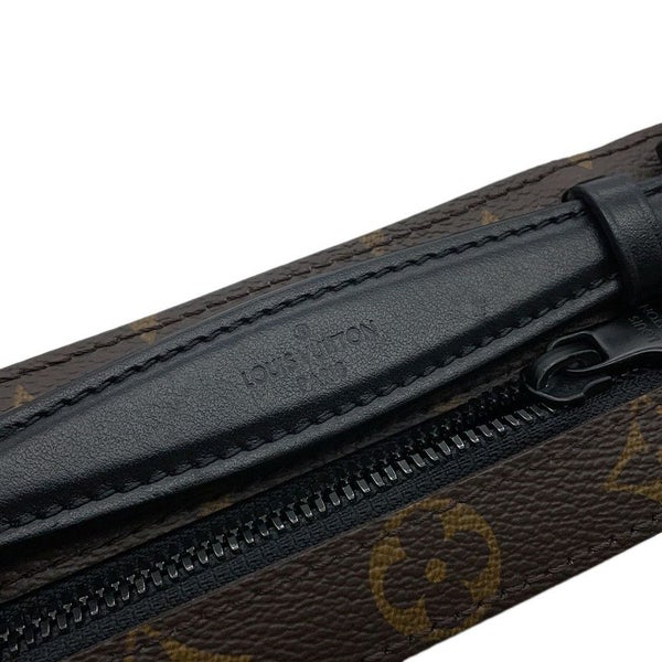 ルイヴィトン ショルダーバッグ モノグラム・マカサー ハンドル・ソフトトランク M45935 黒 ブラック