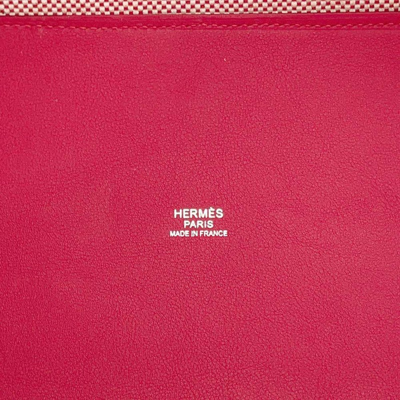 エルメス トートバッグ HアンビエGM フランボワーズ スイフト/トワルアッシュ Z刻印 HERMES ハンドバッグ