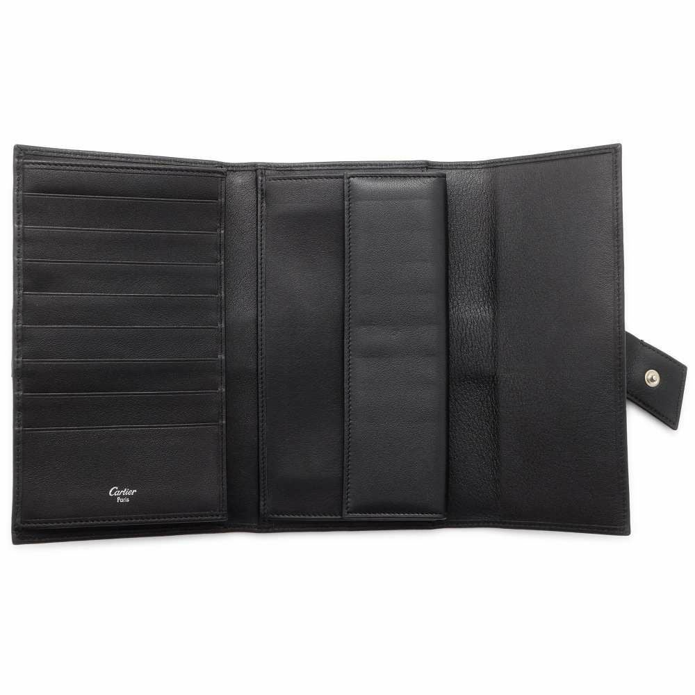 カルティエ 長財布 トリニティ レザー L3000659 Cartier 財布 黒 安心