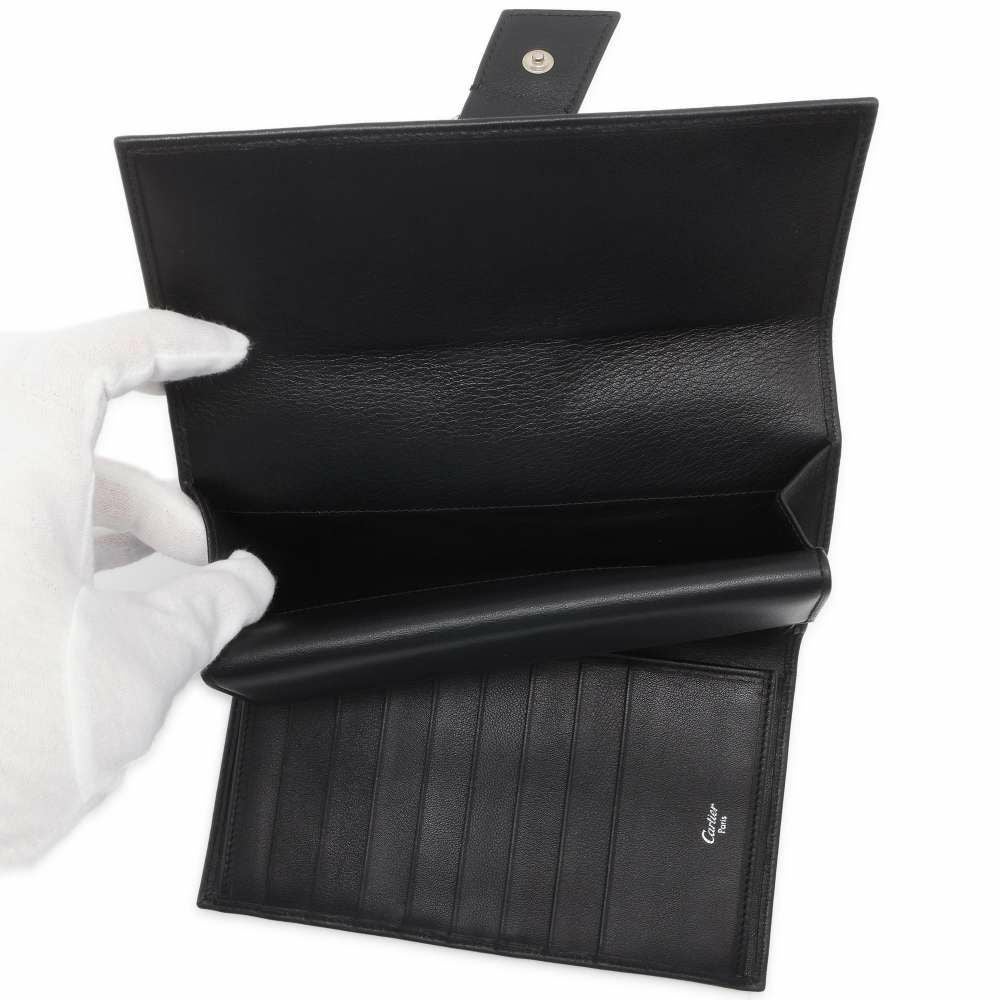 カルティエ 長財布 トリニティ レザー L3000659 Cartier 財布 黒 安心