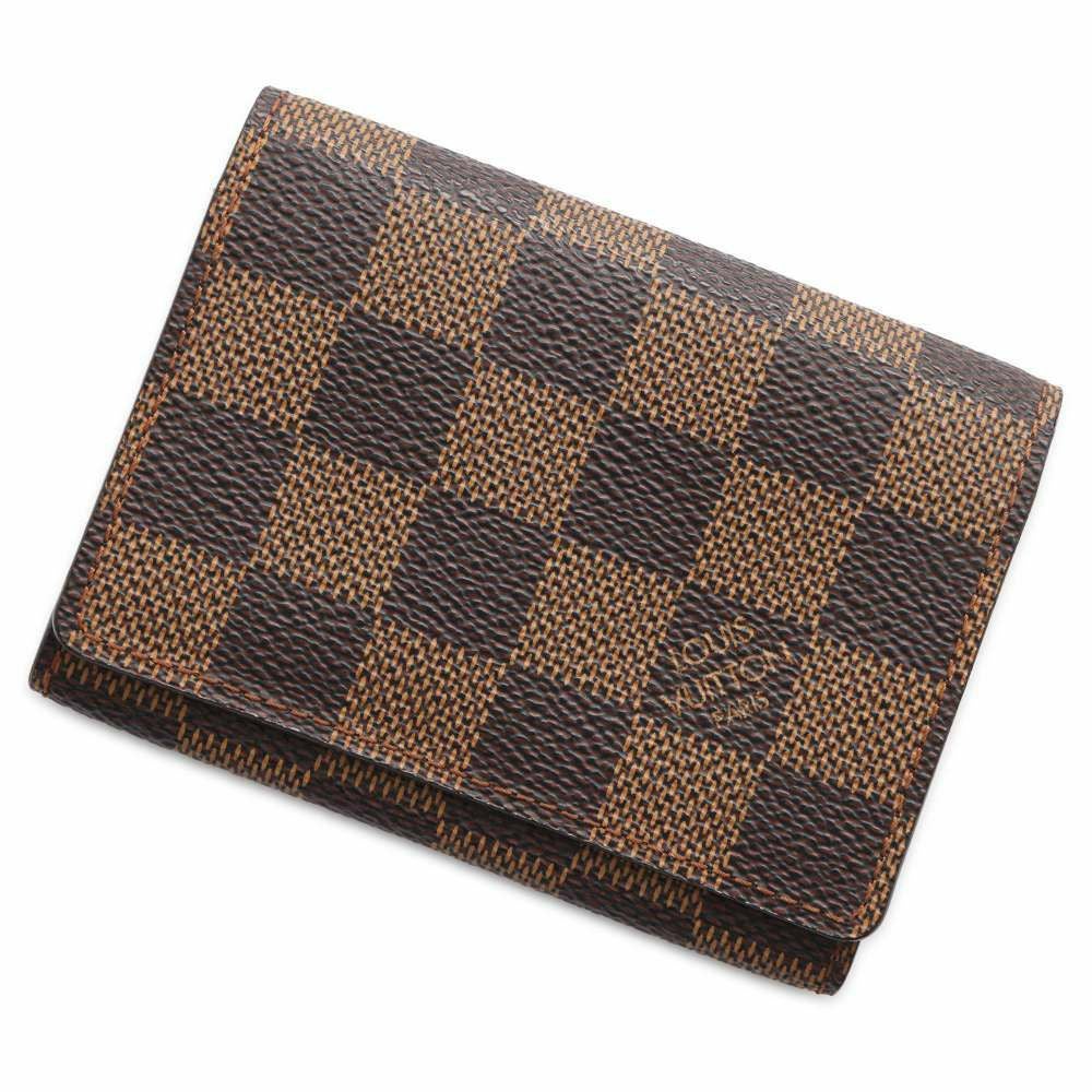 LOUIS VUITTON ダミエ・エベヌ 名刺入れ ルイヴィトン カードケース ダミエ・エベヌ アンヴェロップ・カルト