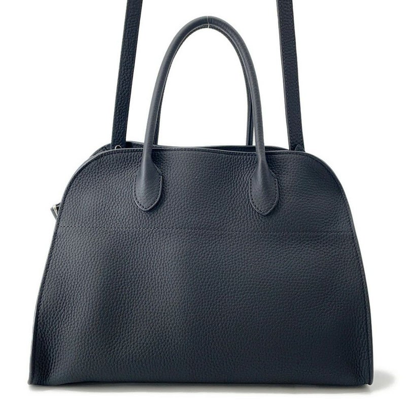 ザ ロウ ハンドバッグ ソフトマルゴー12 レザー W1586 THE ROW バッグ 2way 黒