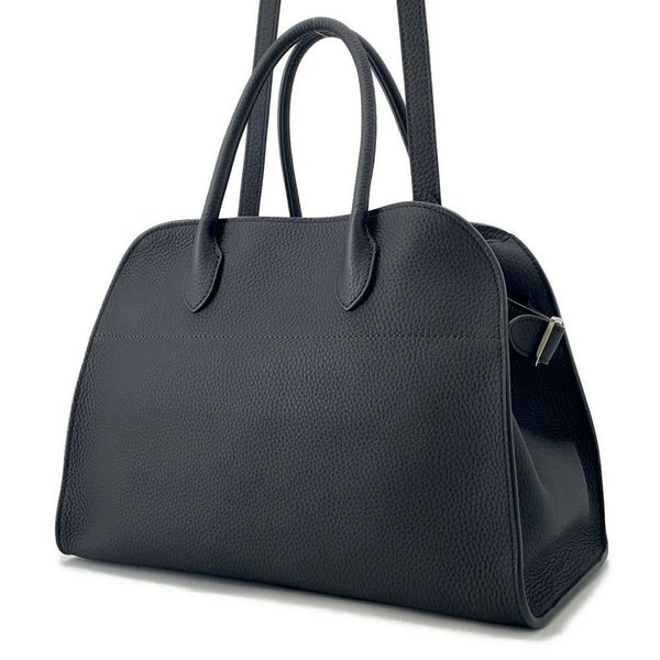 ザ ロウ ハンドバッグ ソフトマルゴー12 レザー W1586 THE ROW バッグ 2way 黒