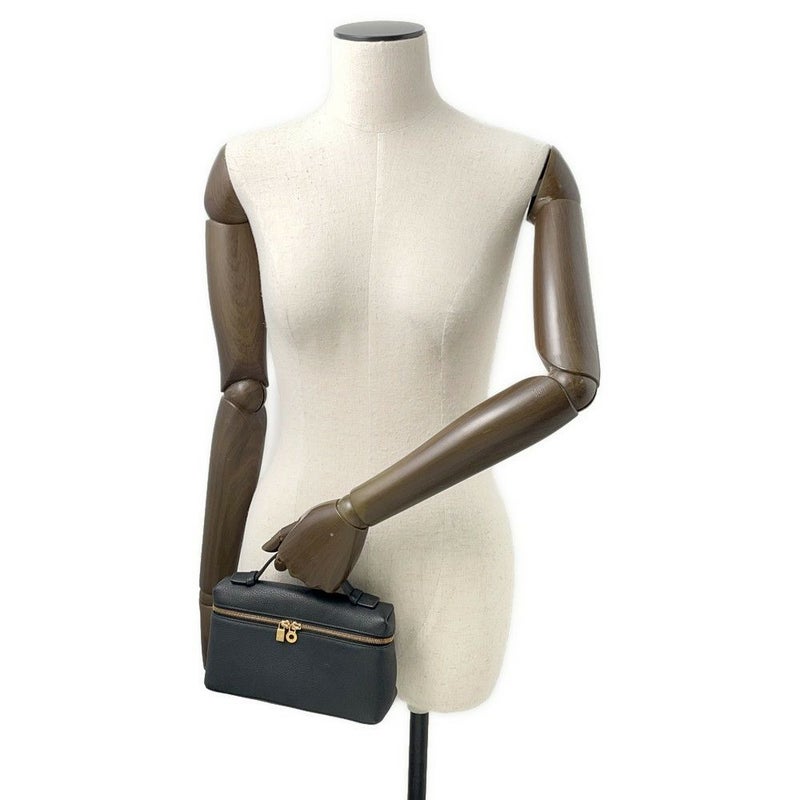 ロロピアーナ ハンドバッグ エクストラ・ポケット・ポーチ L19 レザー FAN4045  Loro Piana 2wayショルダー 黒