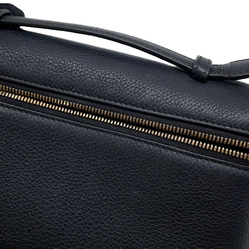 ロロピアーナ ハンドバッグ エクストラ・ポケット・ポーチ L19 レザー FAN4045  Loro Piana 2wayショルダー 黒