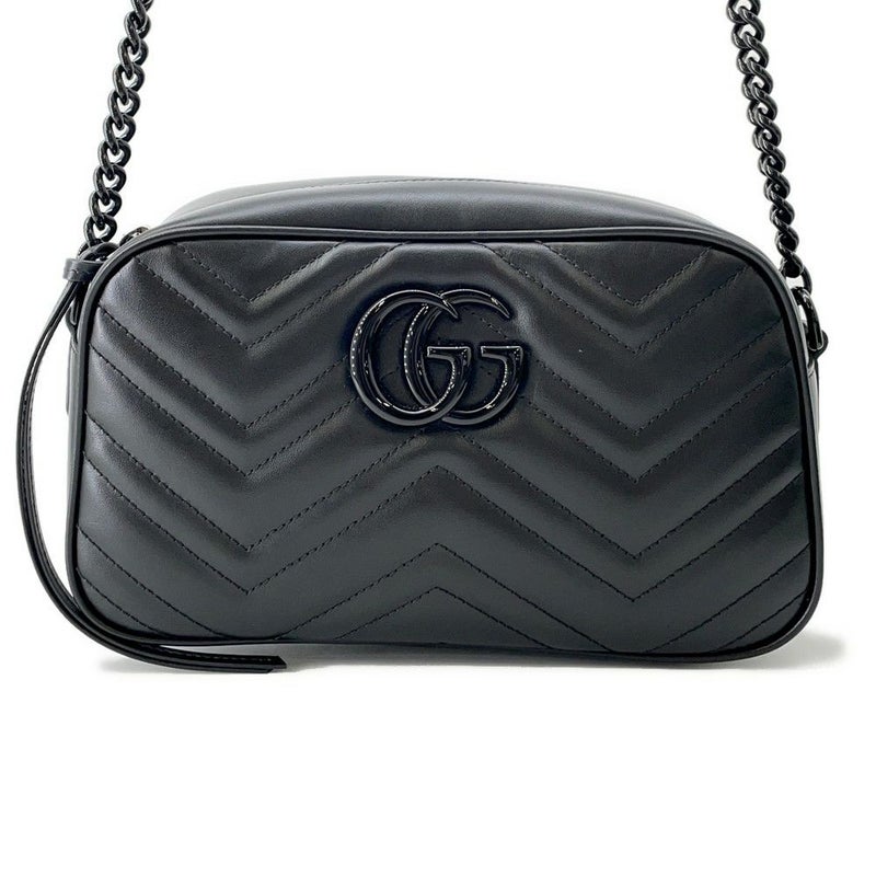 グッチ ショルダーバッグ GGマーモント キルティング スモール 447632 GUCCI バッグ チェーンショルダー 黒