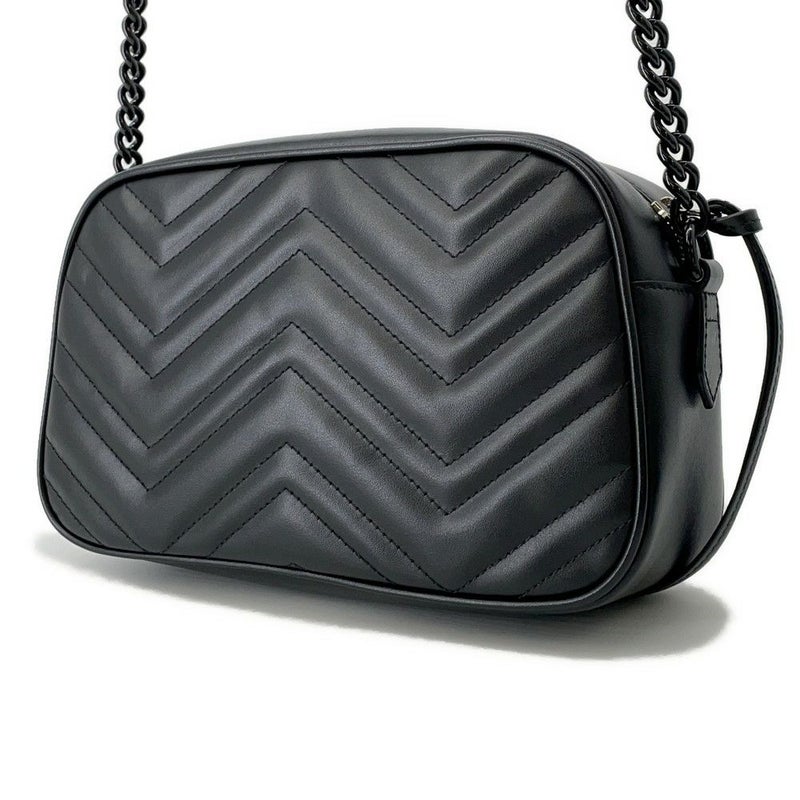 グッチ ショルダーバッグ GGマーモント キルティング スモール 447632 GUCCI バッグ チェーンショルダー 黒