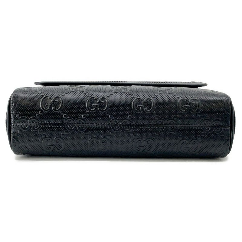 グッチ ショルダーバッグ GGエンボス  レザー 658565 GUCCI バッグ メンズ 黒