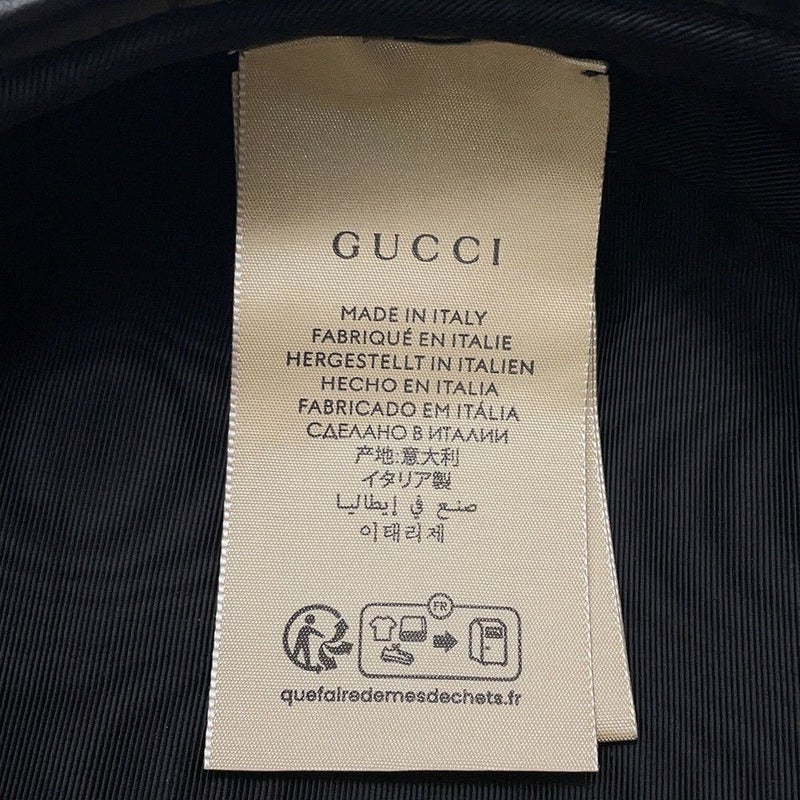 グッチ ベレー帽 ツイード チェック リボン サイズM GUCCI 帽子