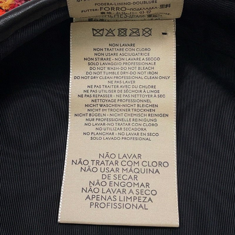 グッチ ベレー帽 ツイード チェック リボン サイズM GUCCI 帽子