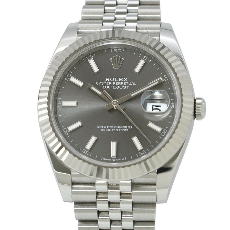 ロレックス デイトジャスト41 SS/K18WG 126334 ROLEX 腕時計 スレート文字盤