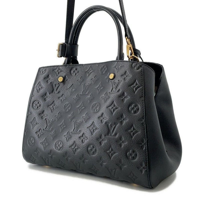 ルイヴィトン ハンドバッグ モノグラム アンプラント モンテーニュMM 2wayショルダーバッグ M41048 黒 ブラック